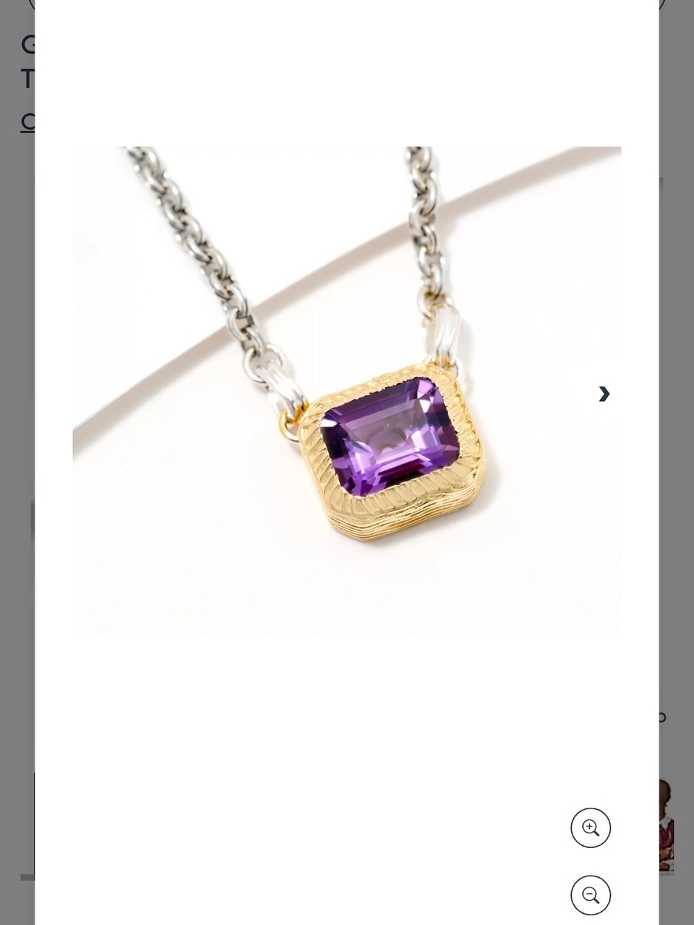 Christian James by Scott Grimes Sterling Silver Two-Tone Gem Necklace